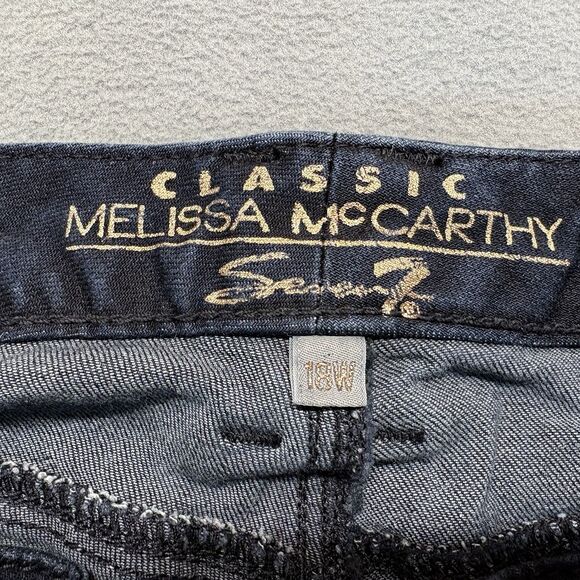 Melissa McCarthy Seven7 Classic Skinny Jeans Size 18W Dark Wash Stretch Denim - Picture 9 of 12